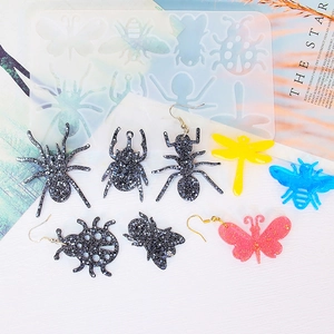Assorted insect silicone molds for DIY resin earrings including butterfly and bee patterns