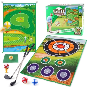 2-in-1 kindergolfspelset met chipping- en doelmatten voor binnen- en buitengebruik