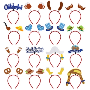 Oktoberfest Headband Party Decorations German Beer Festival Props Beer Mug Heart Hat Hair Hoop Bavarian Party Accessories For Men Women