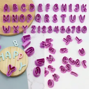 35pcs alphanumeric cookie cutters set for fondant cake decoration and DIY baking crafts