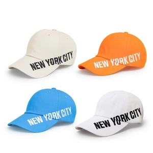 Classic New York City cotton baseball cap collection in four colors with side embroidery
