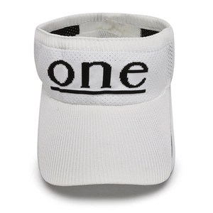 Cappello da sole bianco senza corona per ciclismo estivo con stampa di lettere nere