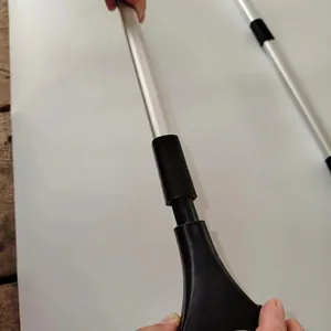 Foldable aluminum reacher grabber with adjustable rotating head for versatile pickup