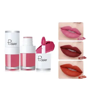 Matte Liquid Lipstick Satin Velvet Lip Glaze Waterproof Long Lasting Non Stick Cup Multiple Colors Portable For Women