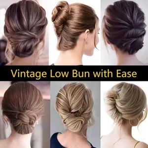 Épingle à cheveux en U pour chignon français sur différentes couleurs et types de cheveux