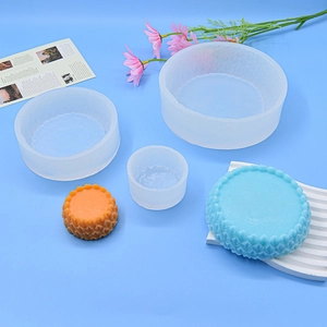 Set di 3 stampi rotondi in silicone con trama ananas per torte mousse e saponi artigianali