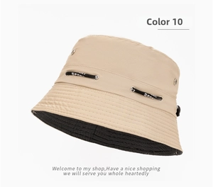Dettaglio cappello da sole in mesh con occhielli in metallo e coulisse Sport regolabile