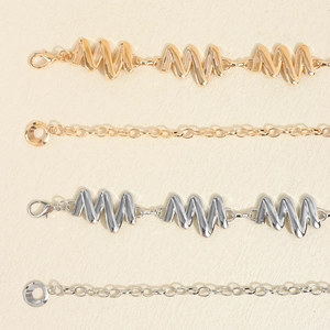 Elegant gold and silver rhombus wave metal waist chains for beach dresses and body decor