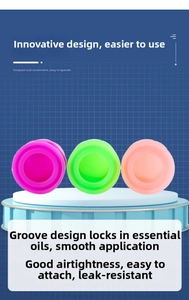 Detailed view of silicone cupping therapy jars with groove design for essential oils