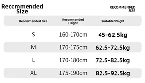 Detailed size chart for hooded knit sweaters showing recommended height and weight ranges