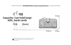 Detailed internal structure of grey PU leather wallet with card slots and zipper pocket