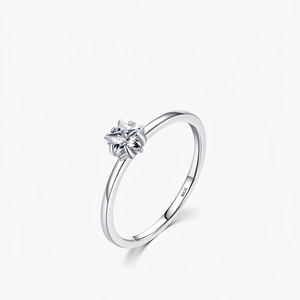 925 Sterling Silver Star Ring For Women Dainty Minimalist Cubic Zirconia Sparkling Jewelry Elegant Gift