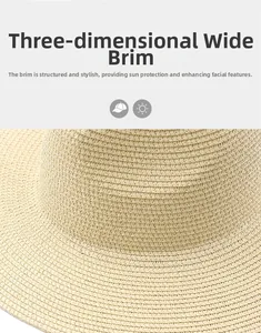 Dettaglio di un cappello di paglia a tesa larga con trama traspirante e protezione UV