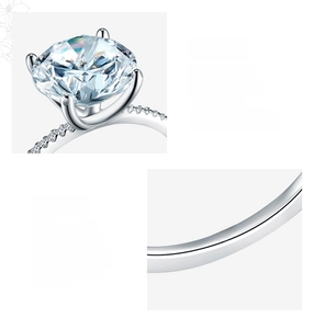 Macro shot of S925 sterling silver stamp and exquisite prong-set cubic zirconia detail
