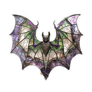 Acrylic bat suncatcher with stained glass effect hanging decoration for Halloween