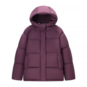 Giacca Imbottita Con Cappuccio Da Donna Cappotto Trapuntato Caldo Capispalla Invernale Tinta Unita Cotone Poliestere