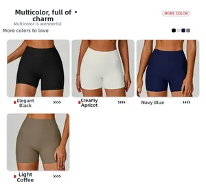 Detailed view of ribbed texture and high-waist fit in black, cream, navy, and khaki