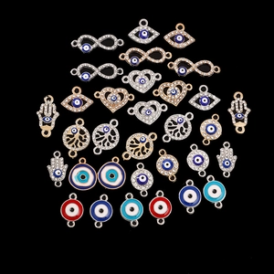 Mix of alloy Evil Eye charms with Hamsa Hand and Tree of Life for DIY jewelry making