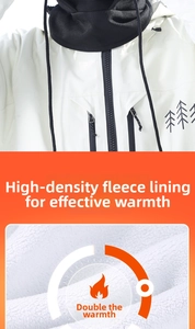 Λεπτομέρεια από λευκή επένδυση fleece υψηλής πυκνότητας για θερμικές μάσκες σκι