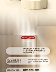 Detail specifications of 304 stainless steel rice ball and food mold for home cooking