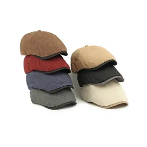 Bérets rétro respirants à six panneaux en sept couleurs assorties pour hommes et femmes