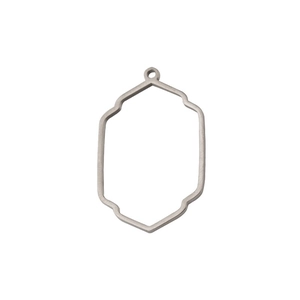 Minimalist silver irregular hollow pendant in stainless steel for DIY jewelry making