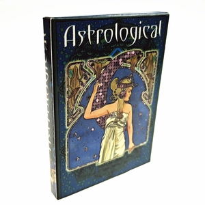 Detailed close-up of Sea Soul Journey Oracle card box with Astrological moon illustration