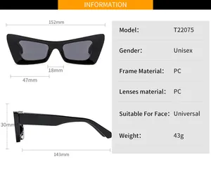 Tabella dimensionale occhiali cat-eye con misure di larghezza montatura e lenti