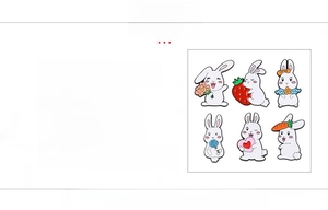 Detailed view of six cute enamel bunny pins with strawberry and carrot motifs in zinc alloy