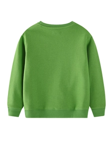 Felpa verde a maniche lunghe per bambini in morbido cotone lavorato a maglia