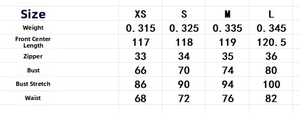 Tableau des tailles détaillé pour la robe longue bustier en mesh brodé avec mesures précises