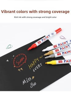 5-color permanent paint markers set with 2.8mm tips for DIY art and tire marking