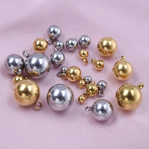 Pendentifs boules en acier inoxydable 304 or et argent pour création de bijoux