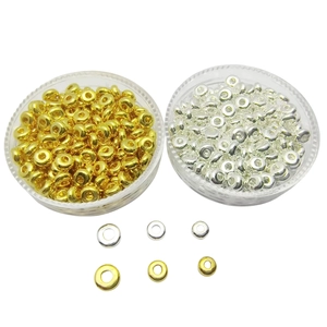 Gold and silver alloy spacer beads for DIY jewelry making in various sizes and finishes