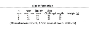 Size chart showing shoulders, bust, and sleeve length for women's two-piece suit set