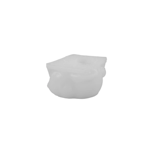 Textured rabbit candle holder silicone mold for Easter DIY crafts, white resin bunny design