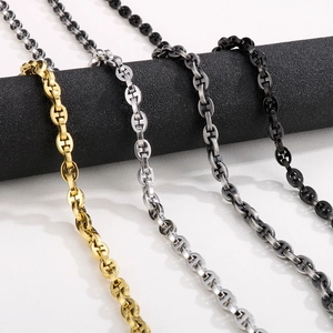 Men Necklace And Bracelet Stainless Steel Hip Hop Mariner Box Chain Polished Industrial Minimalist Jewelry