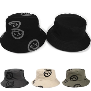 Reversible Cotton Bucket Hat Graffiti Print Double Sided Sun Hat Streetwear Fisherman Caps Men Women