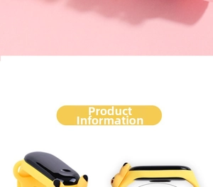 Detail of Pikachu cartoon character on yellow silicone strap of children LED digital watch