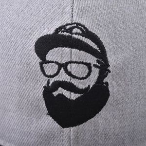 Classic cotton baseball cap with detailed character embroidery and flat hip-hop brim