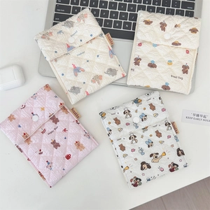 Gesteppte Baumwolltaschen mit Cartoon-Bären- und Hundemustern zur Aufbewahrung