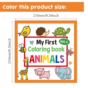 My First Coloring Book for toddlers aged 1+ featuring 30 pages of cute cartoon animals