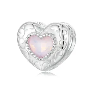 925 Sterling Silver Pink Heart Ballet Swan Charm Bead Dreamy Romantic DIY Bracelet Jewelry Pendant For Women Gift