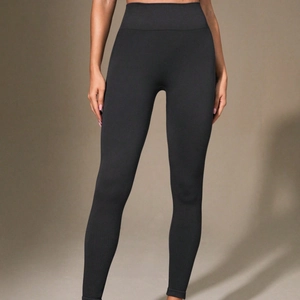 Leggings de Yoga Sans Couture à Taille Haute pour Femmes Contrôle du Ventre Nervuré Leggings de Sport Fitness Course Levage des Hanches