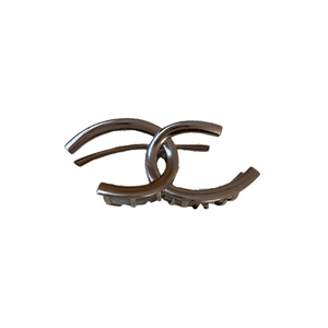 Chic gunmetal irregular geometric hair claw clip with a stylish cross-c design