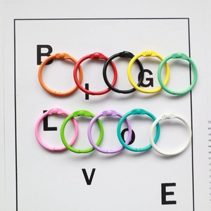 Colorful Metal Binder Rings Loose Leaf Rings DIY Keychain Connectors Book Binding Hinged Accessory