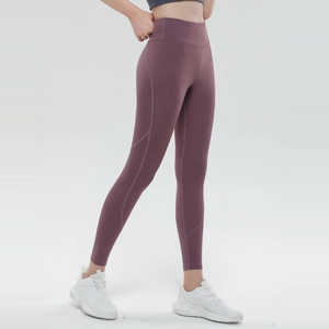 Damen Yogahose Mit Hoher Taille Bauchkontrolle Po-Lifting Leggings Nacktes Gefühl Sportlich Fitness Activewear Bottom