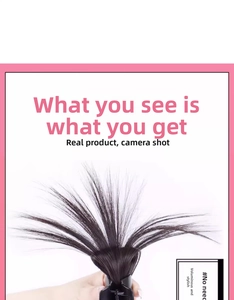 Detail of the black hair root clip creating volume for a stylish messy bun look