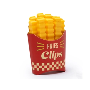 French Fries Bag Sealing Clips Creative Plastic Food Snack Freshness Clips With Storage Box Fridge Magnet Kitchen