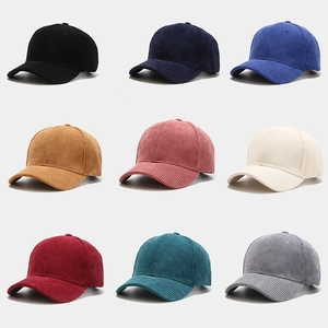 Baseball Kappe Cord Baumwolle Verstellbar Einfarbig Vintage Retro Stil Unisex Minimalistisch Sonnenschutz Hut